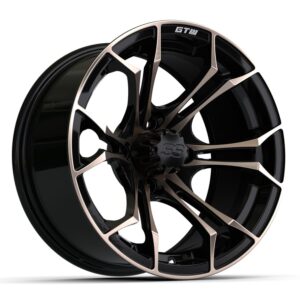 14″ GTW Spyder Matte Black with Bronze Accents Wheel